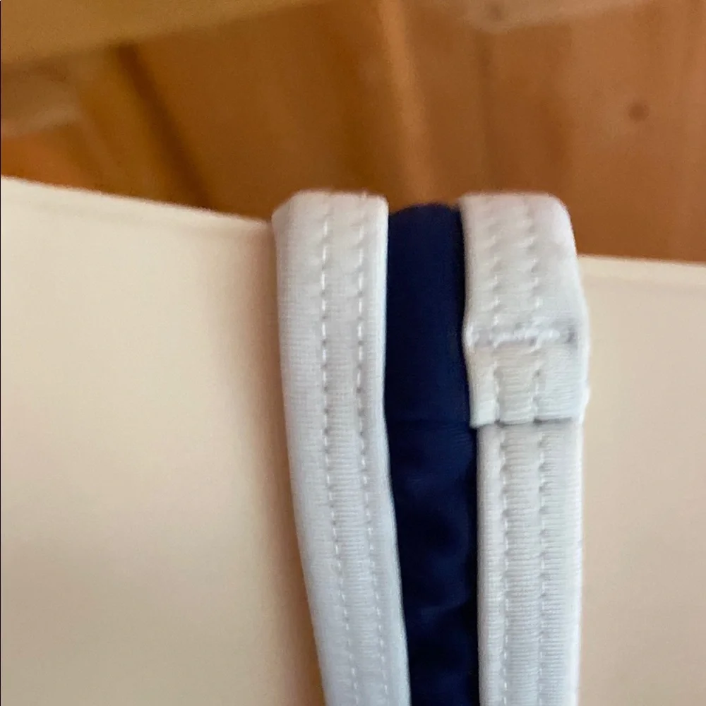 INC International Concepts Blue and White One-Piece Swimsuit Sporty Design 12 - Picture 14 of 16